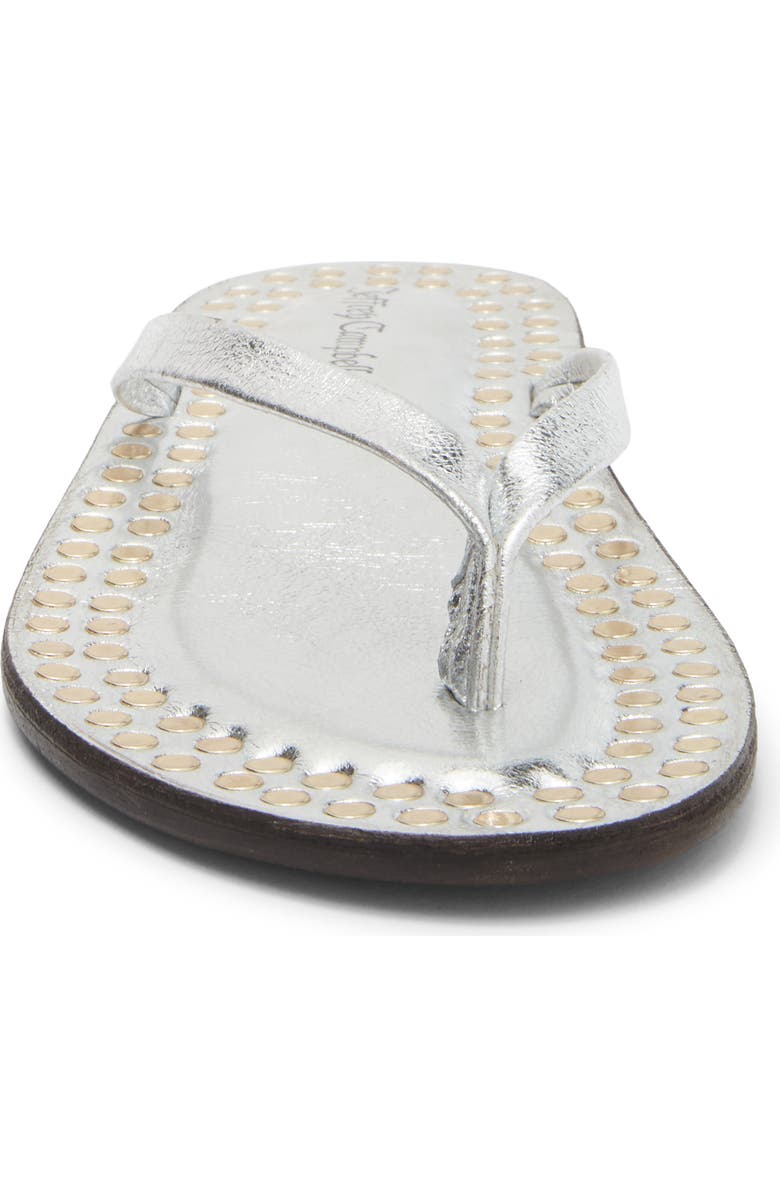 Jeffrey Campbell Katrina Flip Flop, Alternate, color, Silver Gold