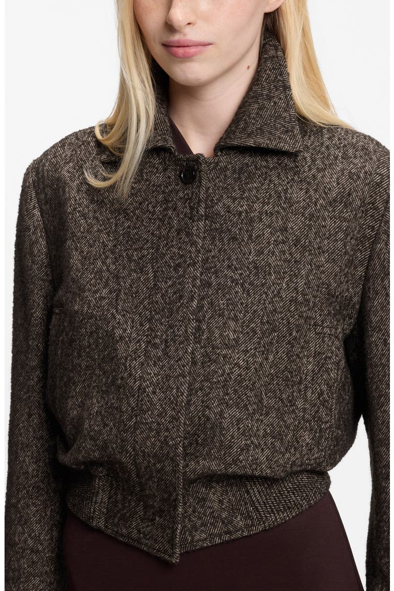 Jocalenal Donegal Jacket, Alternate, color, BROWN HERRINGBONE