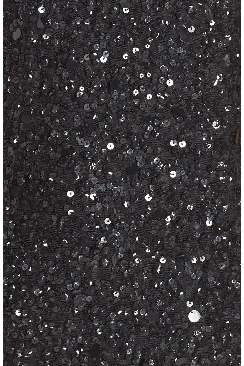 Sequin Embellished Sheath Dress, Alternate, color, BLACK