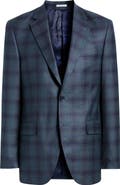 Peter Millar Flynn Classic Fit Windowpane Check Wool Sport Coat