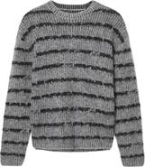 AllSaints Dissolved Stripe Crewneck Sweater