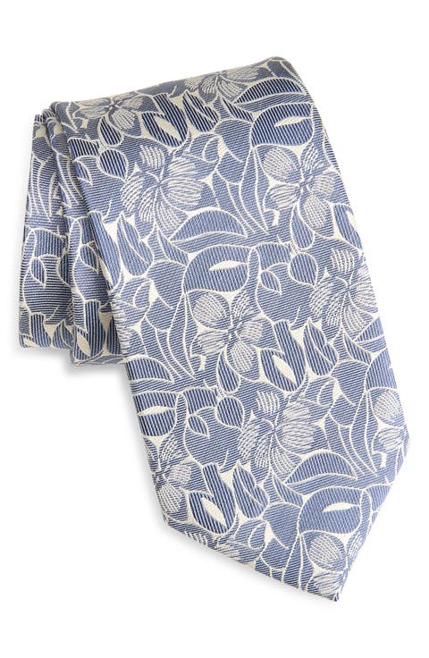 Floral Silk Jacquard Tie