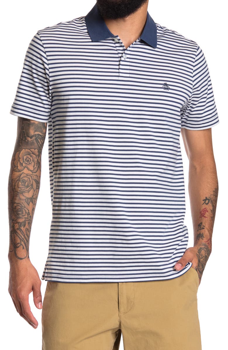 Original Penguin Striped Polo, Main, color,