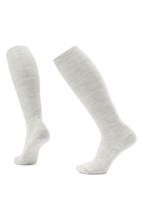 Everyday Wool Blend Cable Knee High Socks