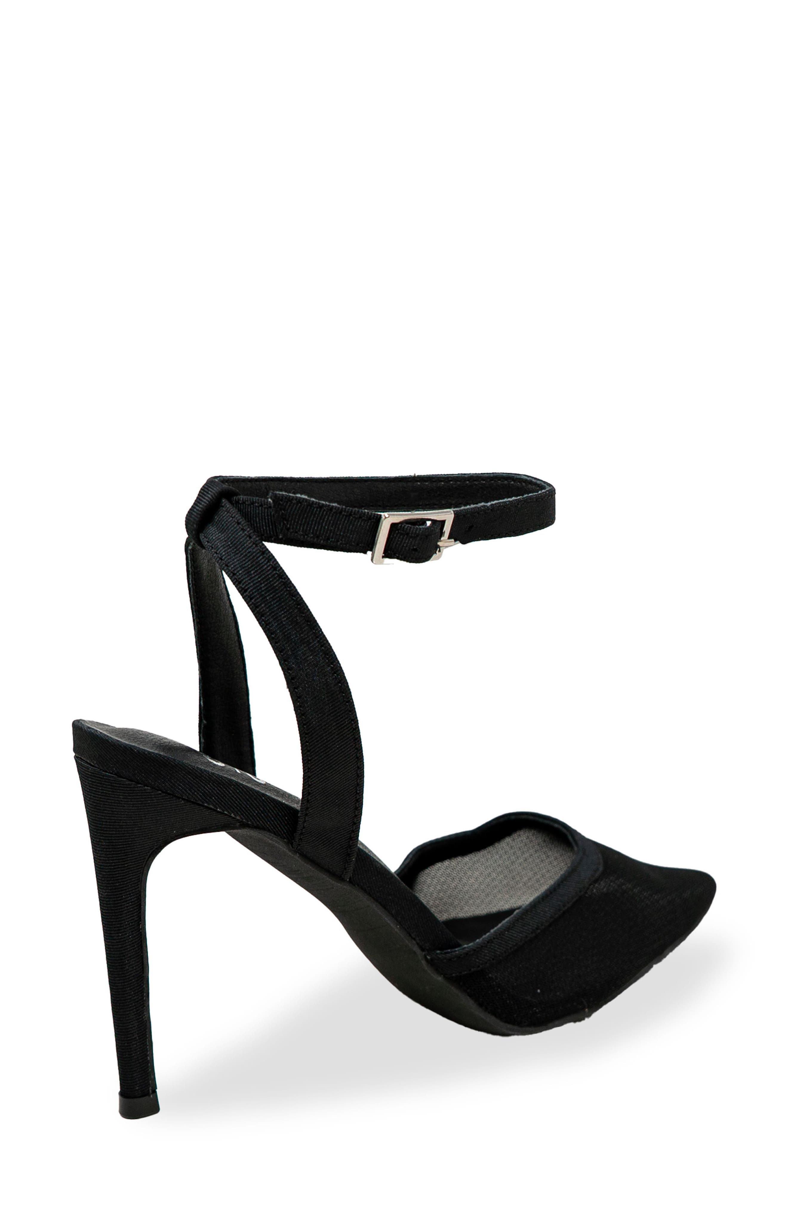Sheer Mesh Pointed Toe Pump, Alternate, color, BLACK