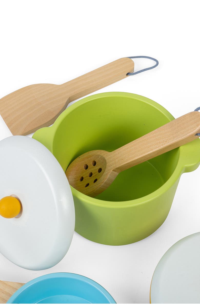 Bigjigs Toys Pots & Pans, Alternate, color, Multicoloured