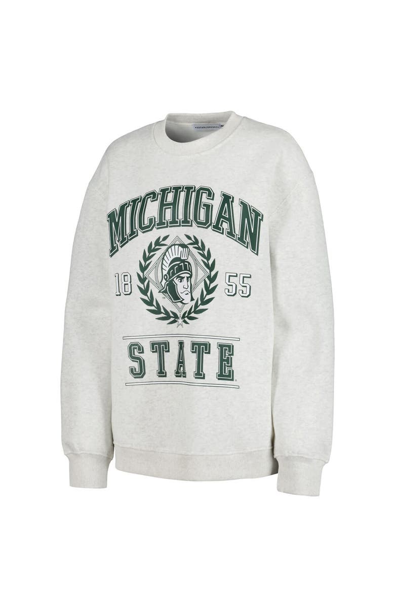 Established & Co. Women's Established & Co. Ash Michigan State Spartans Logo Pullover Sweatshirt, Alternate, color, 