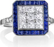 Mindi Mond French Diamond & Sapphire Statement Ring