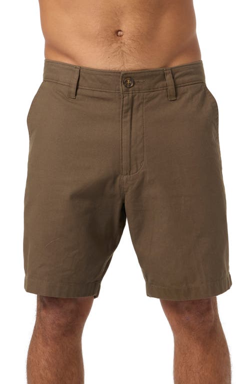 O'neill Jay Flat Front Stretch Cotton Chino Shorts In Brown