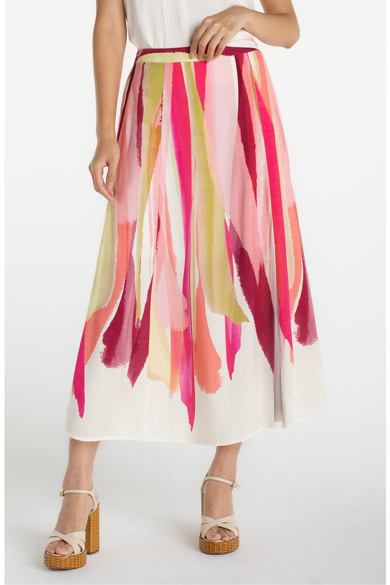 Print Pull-On Maxi Skirt, Main, color, PINK MULTI