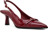 Anne Klein Cobbler Faux Leather Slingback Pump