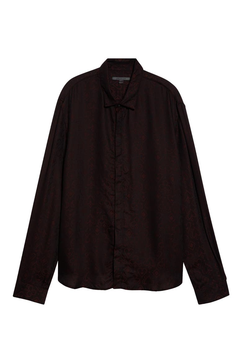 Rodney Long Sleeved Button Up Shirt, Main, color, CHOCOLATE