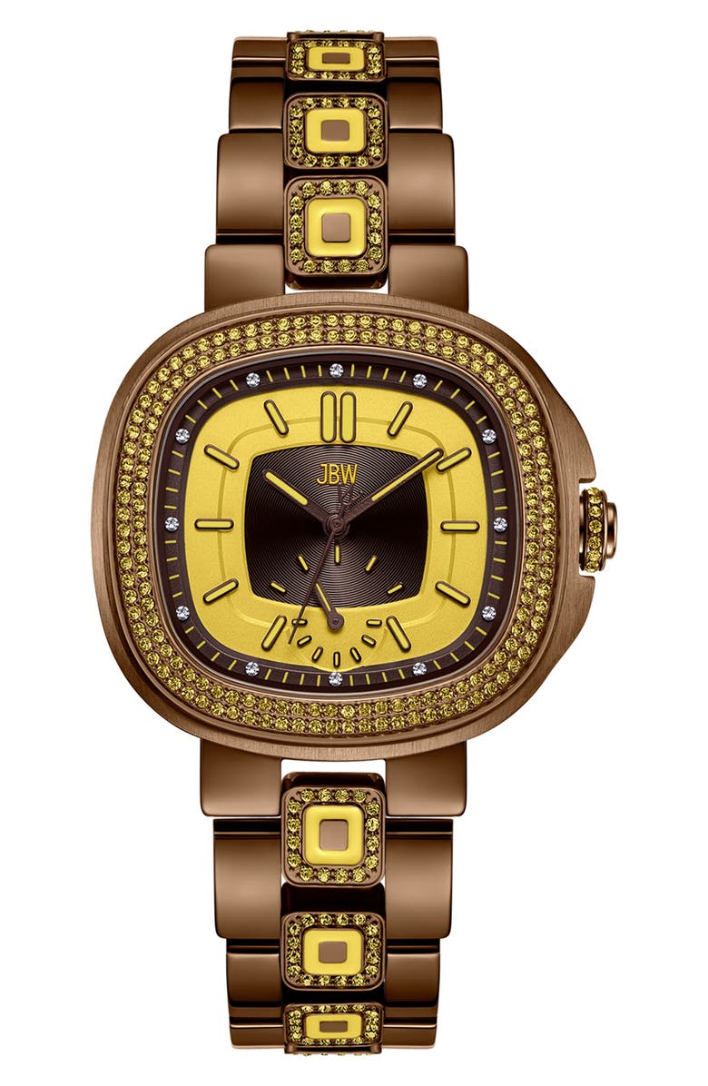 JBW Reserve Coast Bracelet Watch, 39mm, Main, color, Brown