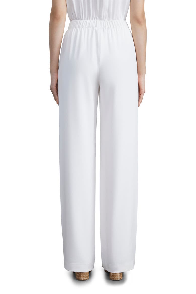 Perry Stretch Silk Crêpe de Chine Pants, Alternate, color, CLOUD