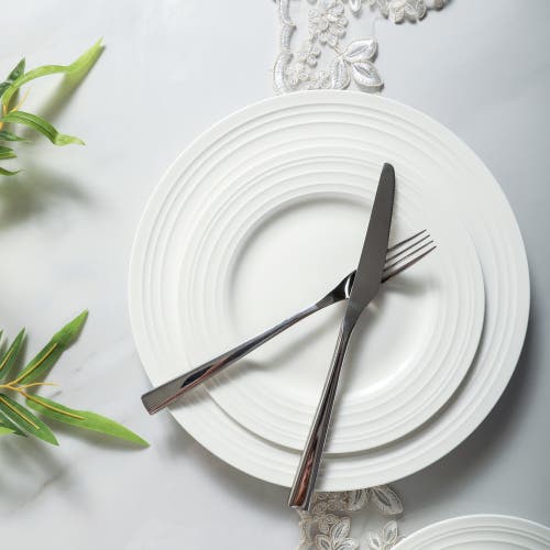 Stone Lain Eleanor Bone China 32-piec Dinnerware Set In White