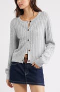 BP. Button Front Cotton Blend Cardigan