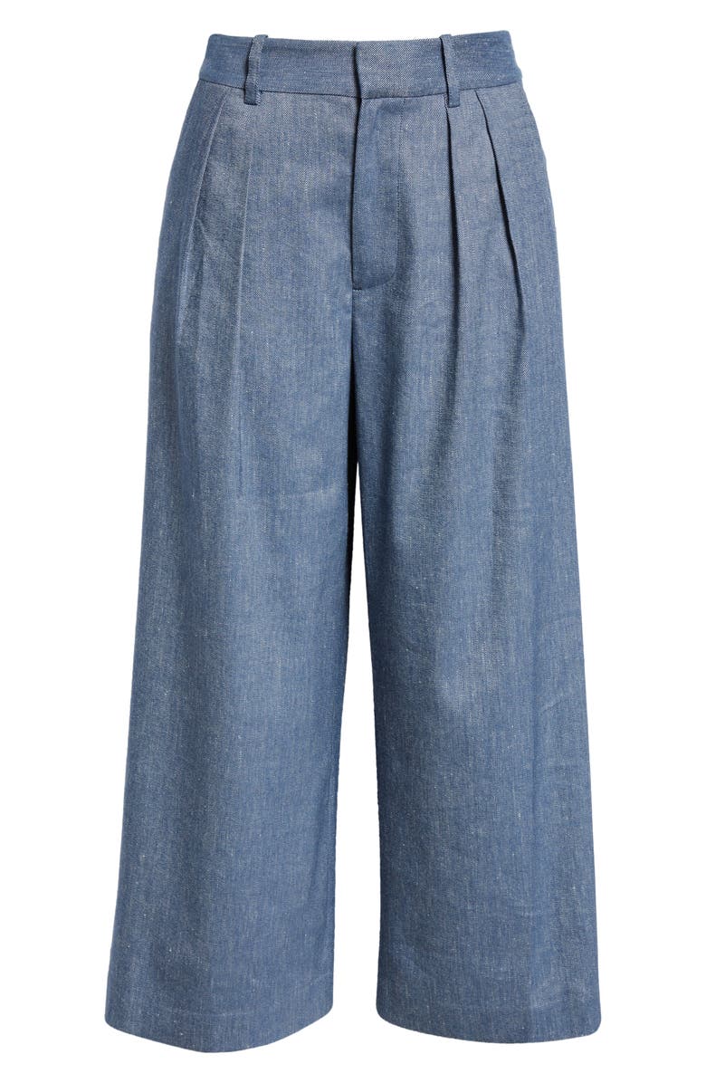 Alice + Olivia Pompey High Waist Culottes, Alternate, color, 