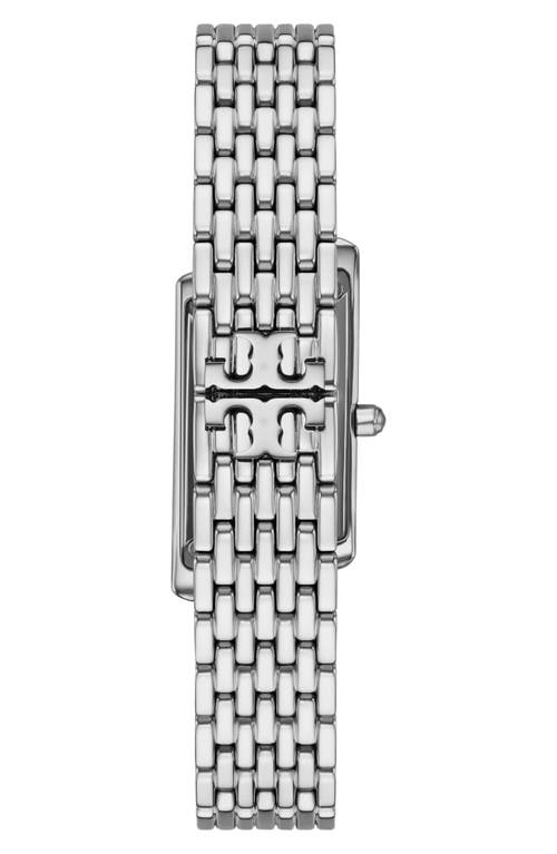 Tory Burch The Eleanor Angled Two-hand Stainless Steel Watch, 19mm X 37mm In Silver