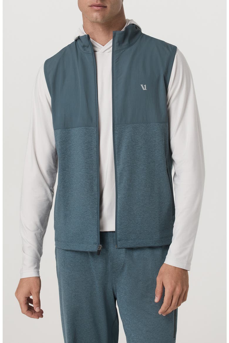 Sunday Element Vest, Main, color, BLUE SEA HEATHER
