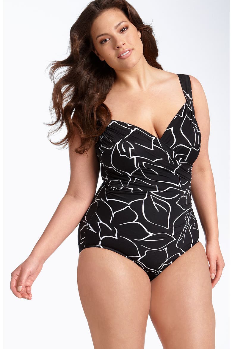 'Sanibel' One Piece, Main, color, BLACK PRINT