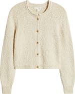 Treasure & Bond Fitted Textured Cotton Cardigan