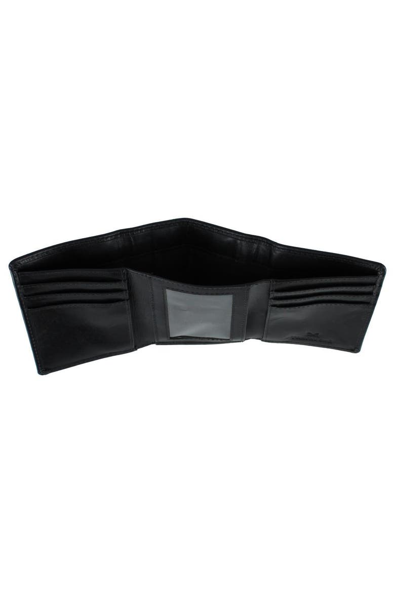 Tennyson Tri-Fold Genuine Leather Wallet with ID Window, Alternate, color, Black