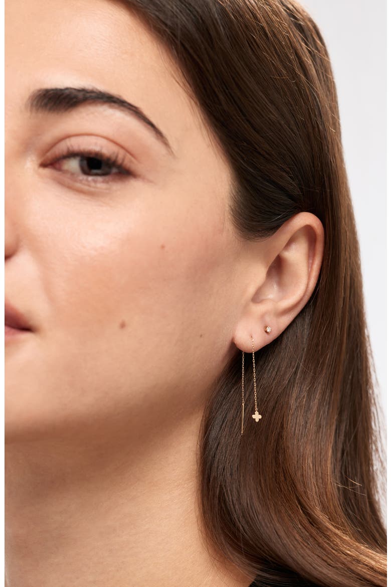 Solid Yellow Gold - Mini Flower Threaders, Alternate, color, Gold