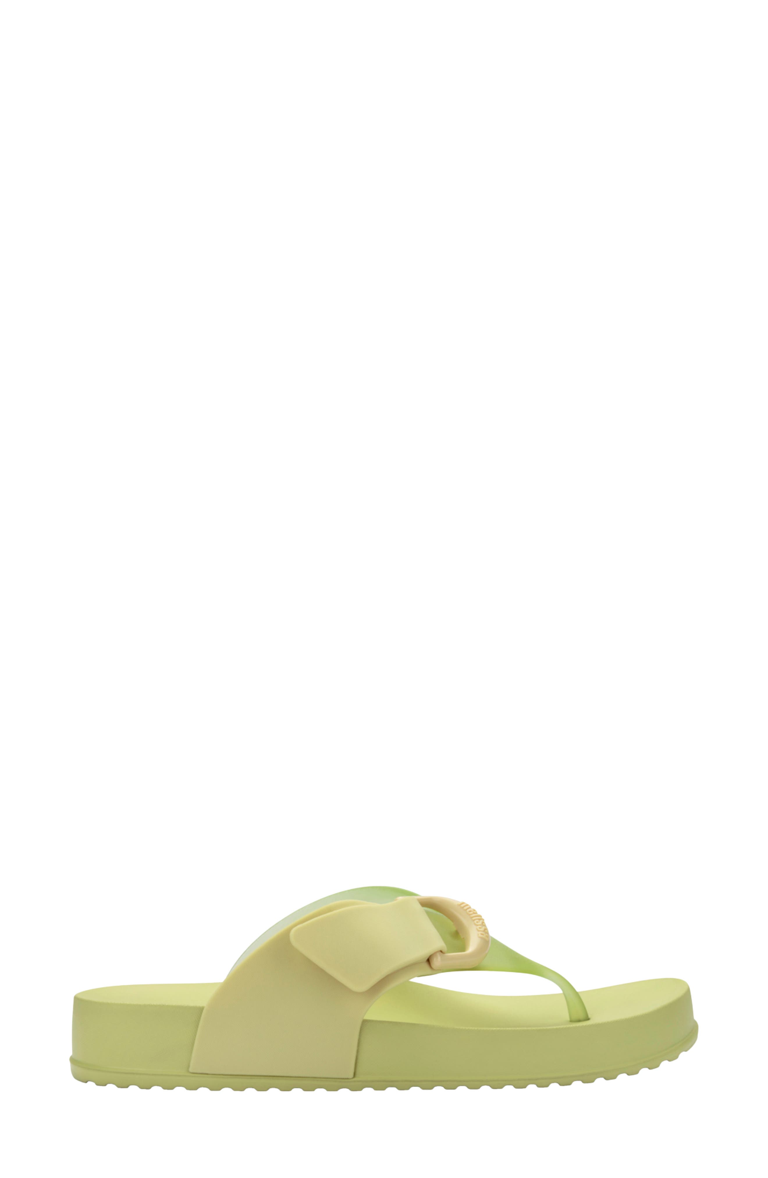 Cozy Water Resistant Platform Flip Flop, Alternate, color, GREEN