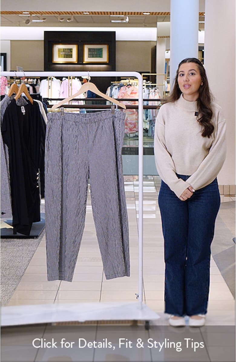 Stretch Organic Cotton Ankle Wide Leg Pants, sales video thumbnail