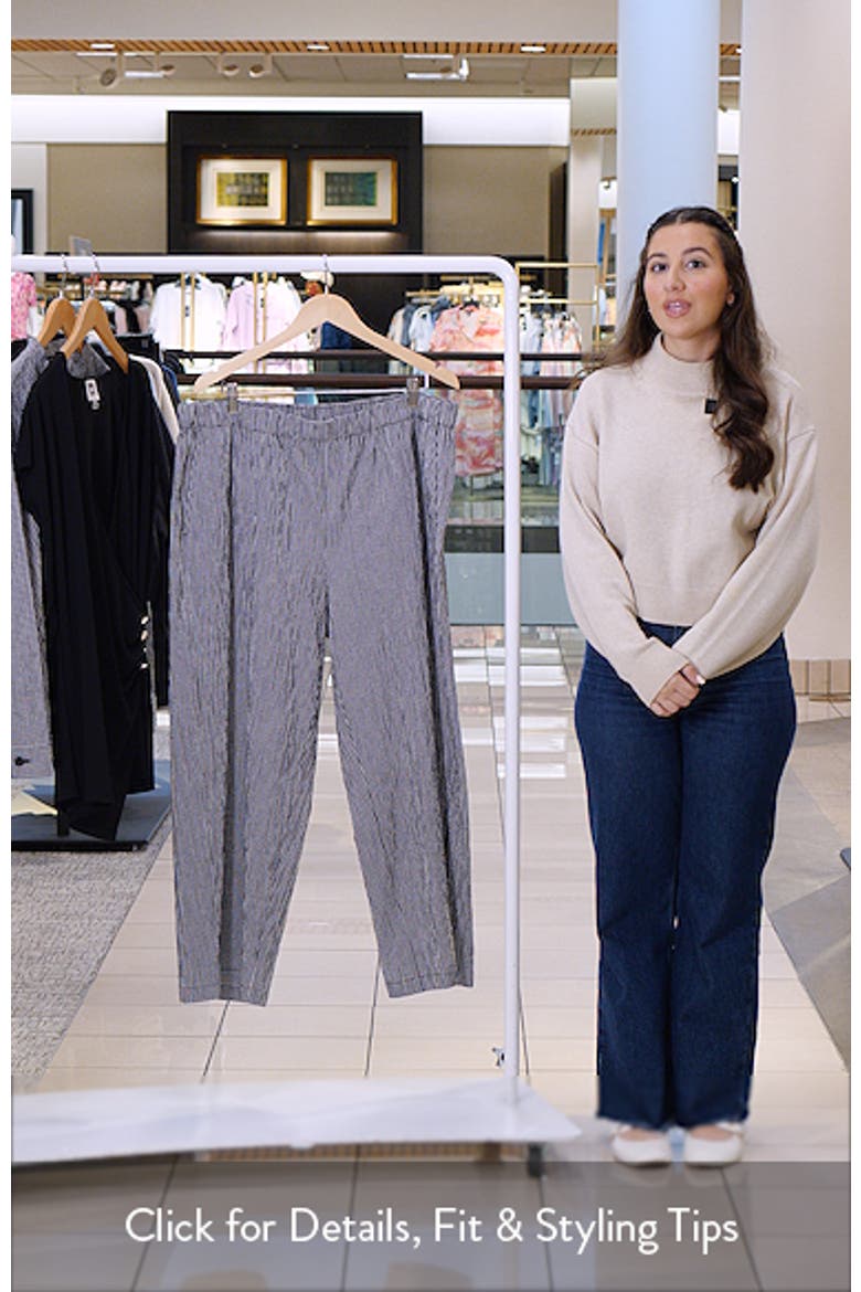 Stretch Organic Cotton Ankle Wide Leg Pants video