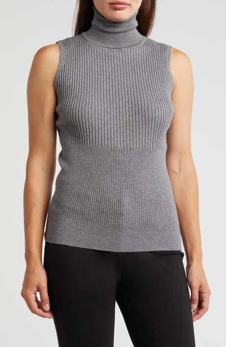 MAX STUDIO Sleeveless Ribbed Turtle Neck