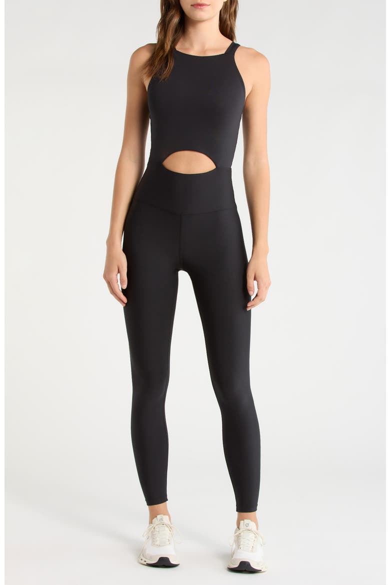 Cutout Jumpsuit, Main, color, BLACK
