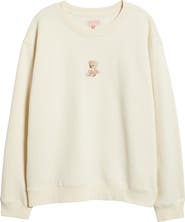 HAPPY CAMP3R Camp3y Teddy Bear Embroidered Graphic Sweatshirt