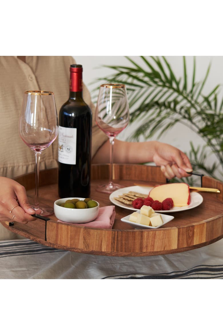 Acacia Wood Lazy Susan, Alternate, color, Wood