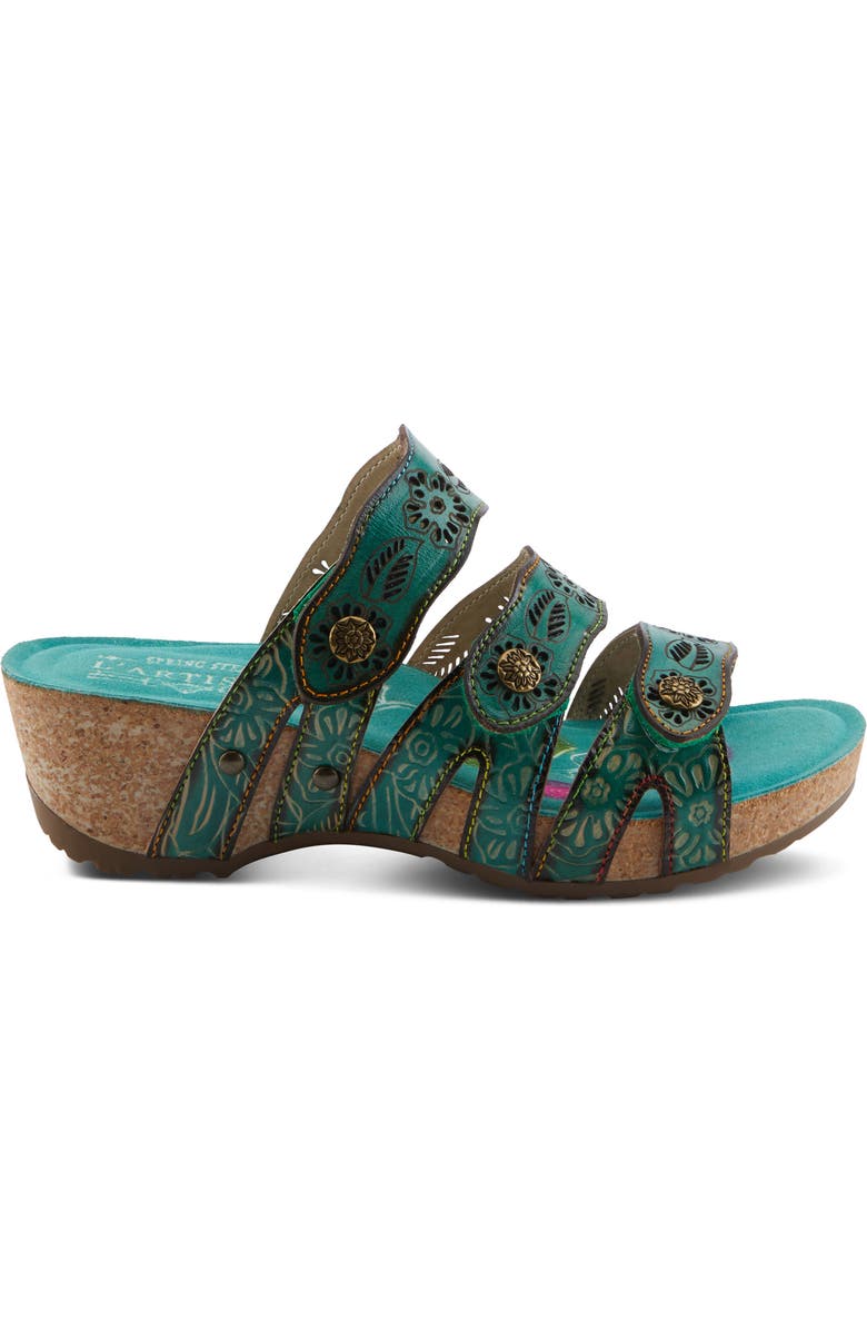 L'Artiste by Spring Step Carbone Platform Slide Sandal, Alternate, color, Green Multi