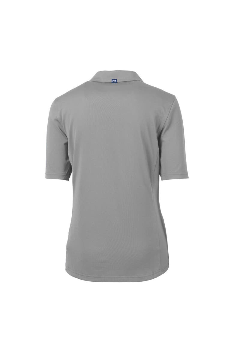 Women's Cutter & Buck Gray Akron RubberDucks Virtue DryTec Eco Pique Recycled Polo, Alternate, color, Gray