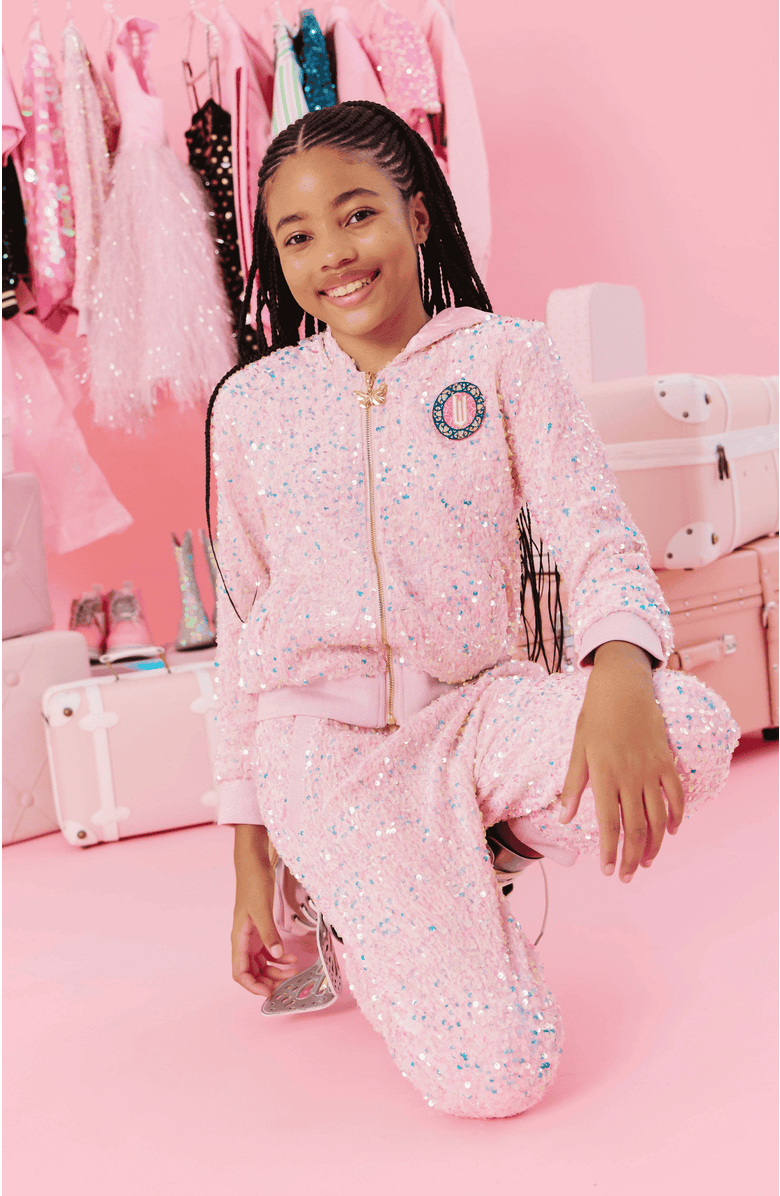 Lola + The Boys Glinda Sequin Set, Alternate, color, Pink