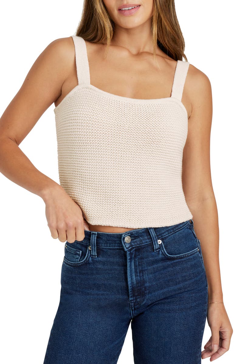 Splendid Claudia Cotton Sweater Tank, Main, color, Moonstone