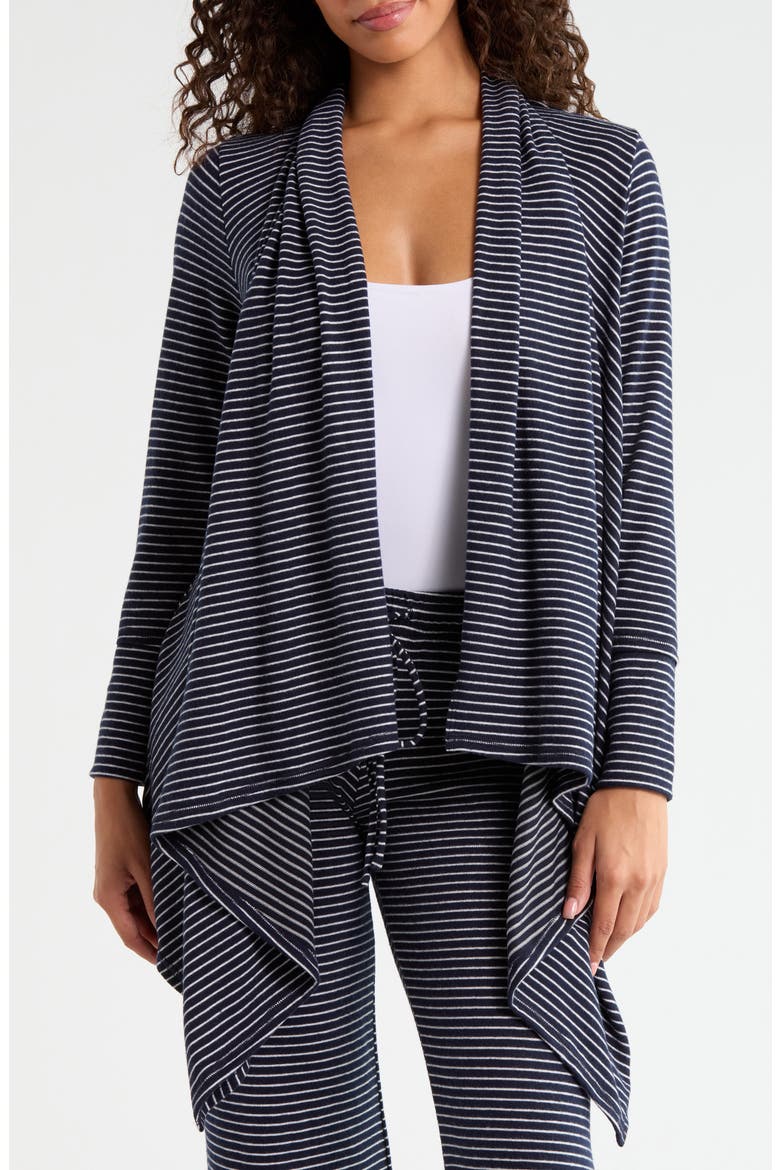 Mae Striped Cardigan, Alternate, color, NAVY/WHITE