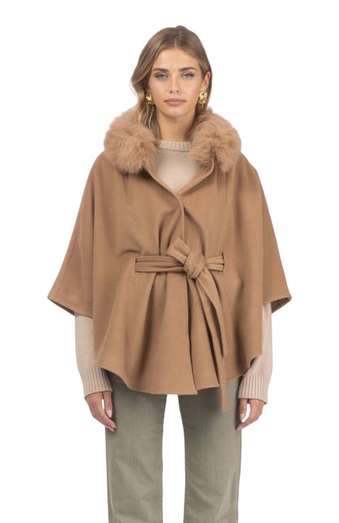 Wool Belted Cape
