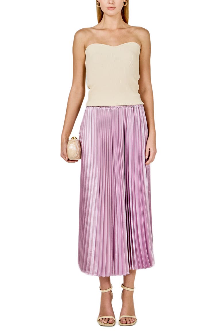 Sunburst Pleated Skirt, Alternate, color, LILAC