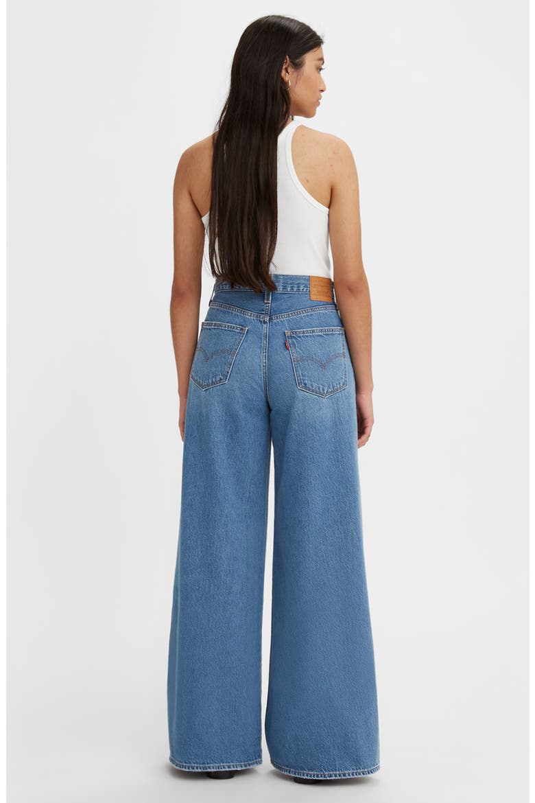 XL Flood Wide Leg Jeans, Alternate, color, MEDIUM INDIGO