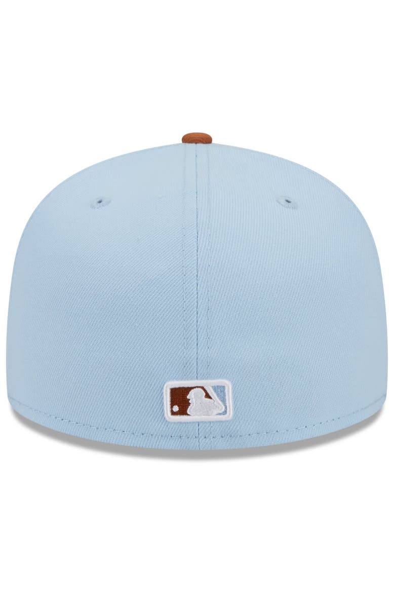 New Era Men's New Era Light Blue/Brown Boston Red Sox Spring Color Basic Two-Tone 59FIFTY Fitted Hat, Alternate, color, 