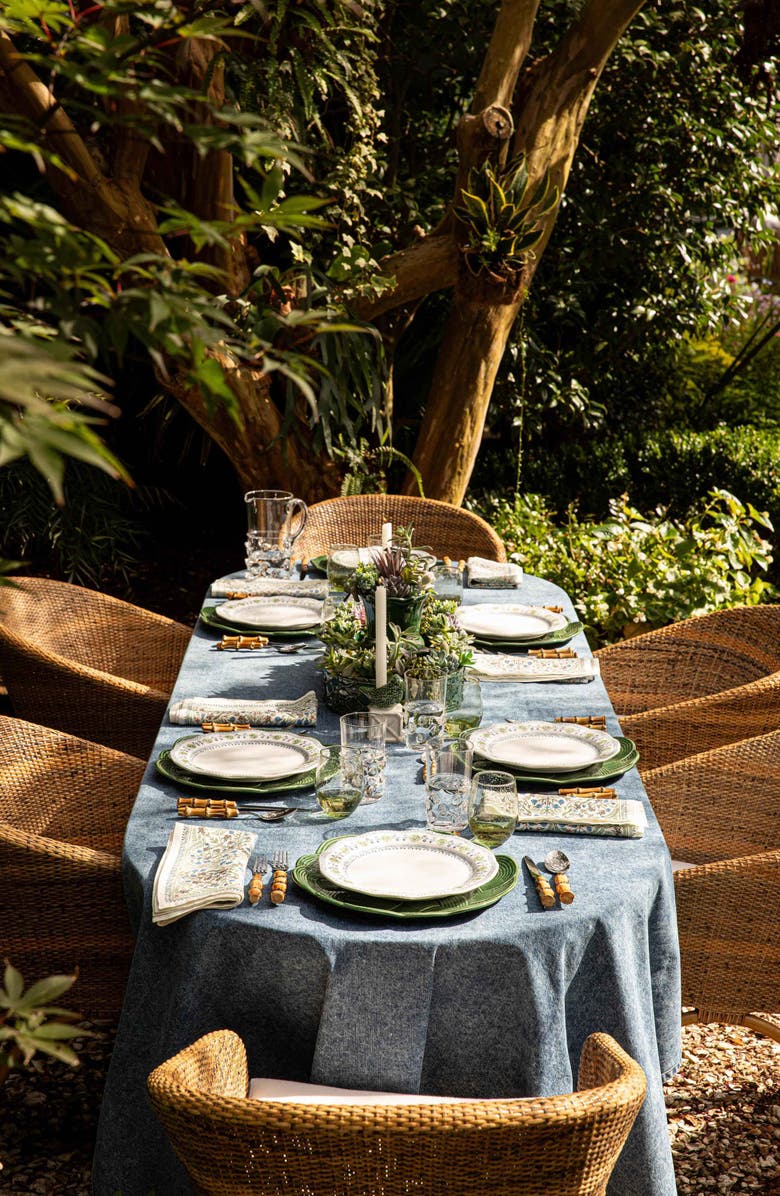 Juliska Denim Tablecloth, Alternate, color, Blue