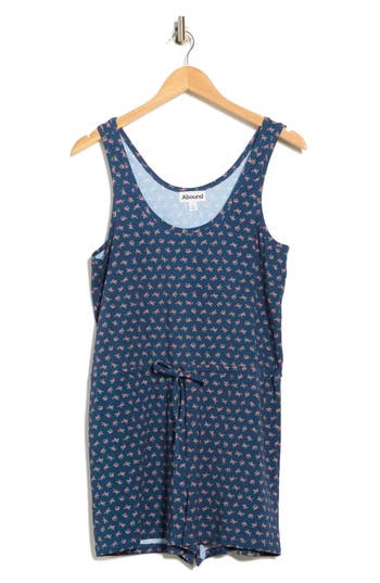 Abound Flirty Tank Romper In Blue