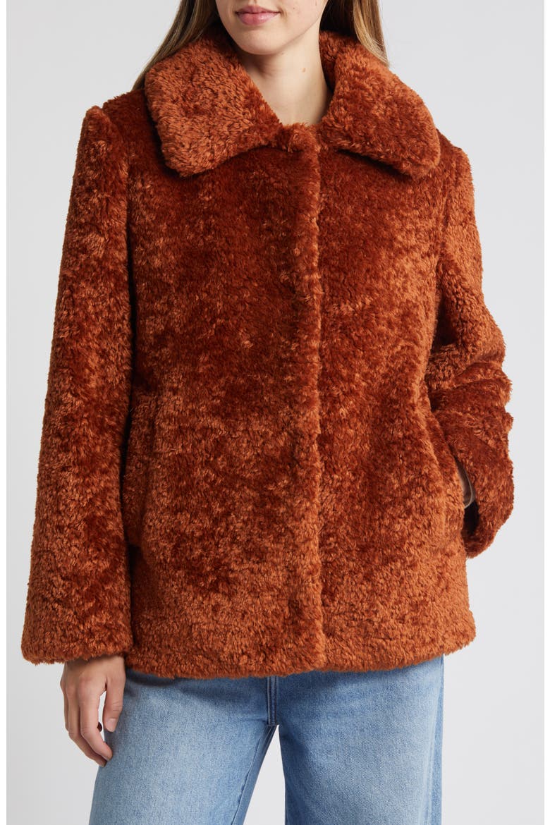 Butter Teddy Jacket, Main, color, COGNAC