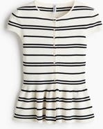 H&M Short-sleeved Peplum Cardigan