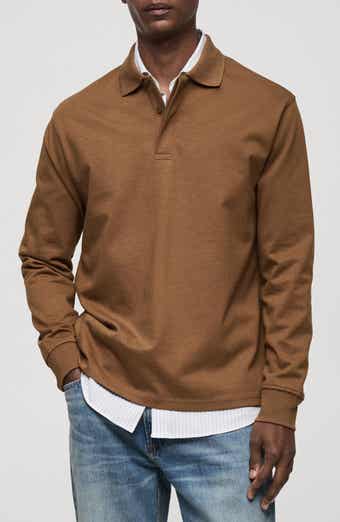 MANGO Oversize Cotton Polo Sweatshirt