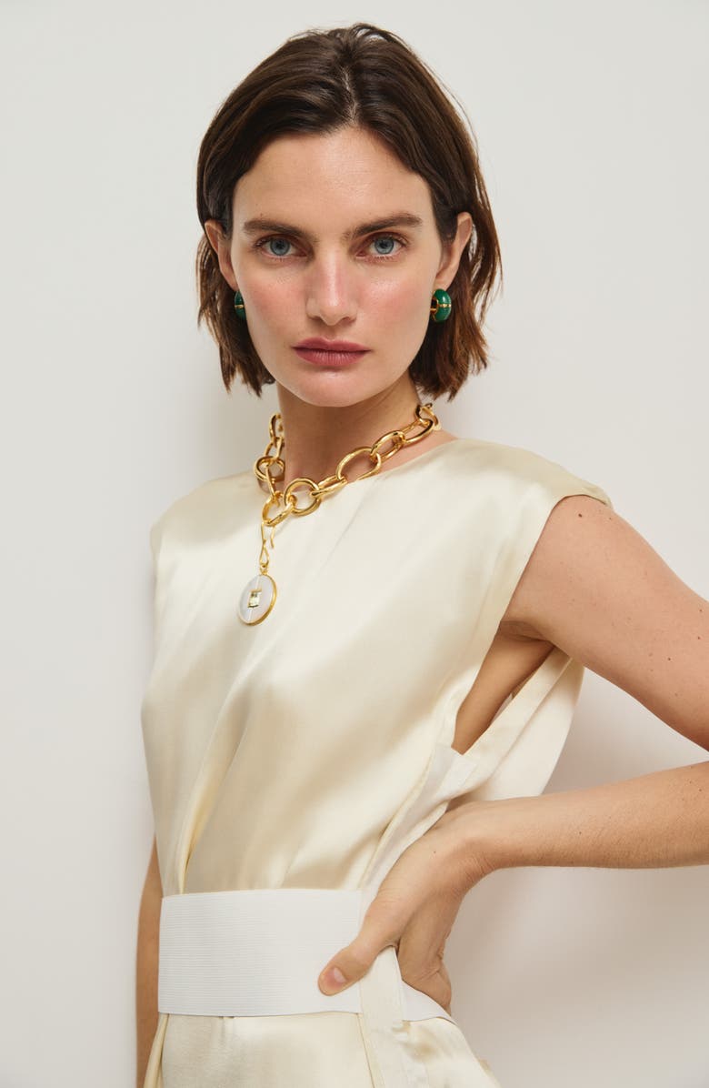 Lizzie Fortunato Zellige Jade Hoop Earrings, Alternate, color,