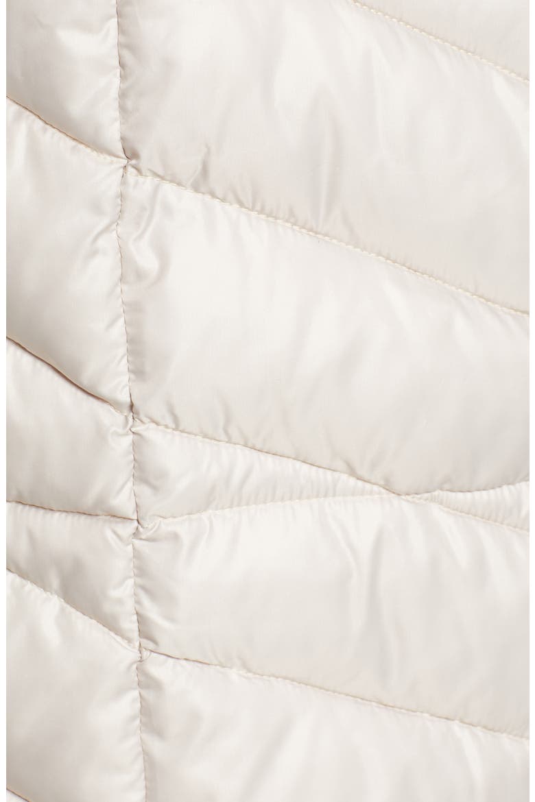 Velvet Trim Quilted Coat, Alternate, color, PUTTY